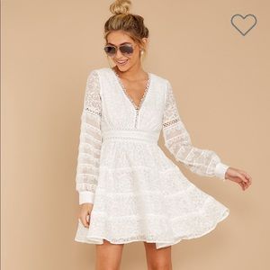 Timeless Influencer White Lace Dress